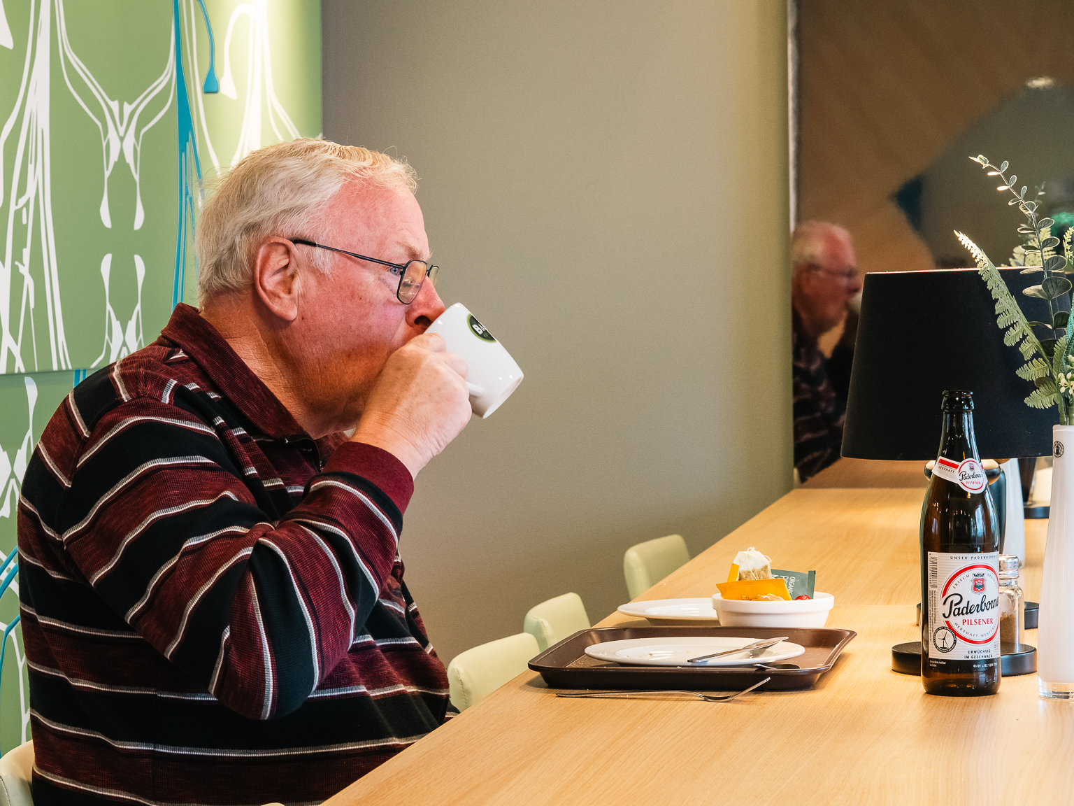 Ich bin mit meinen Kegelbrüdern aus Osnabrück hier, nicht nur zum Bier trinken.